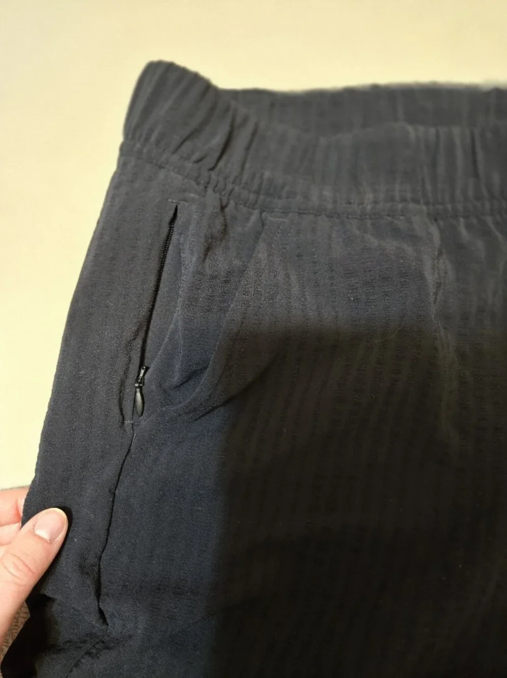 Titlenine Black Seersucker Casual Upf Pant